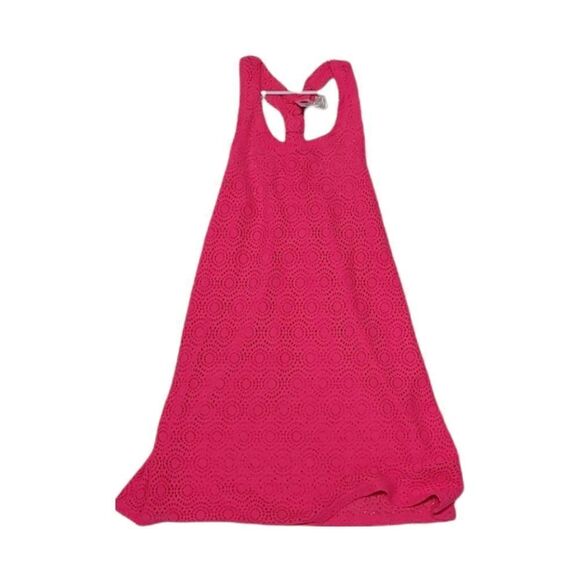 Bright pink dye cut cover up - Picture 1 of 2